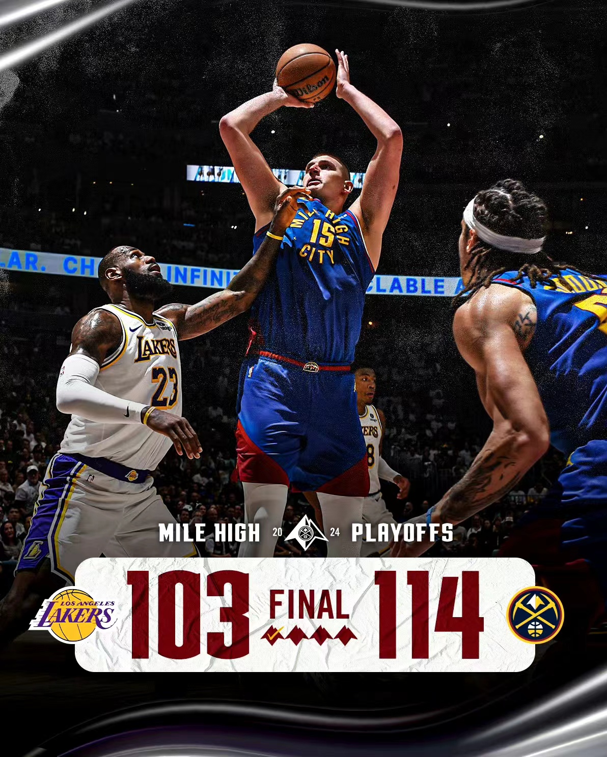 火箭力克掘金,约基奇统治全场 火箭力克掘金,约基奇统治全场